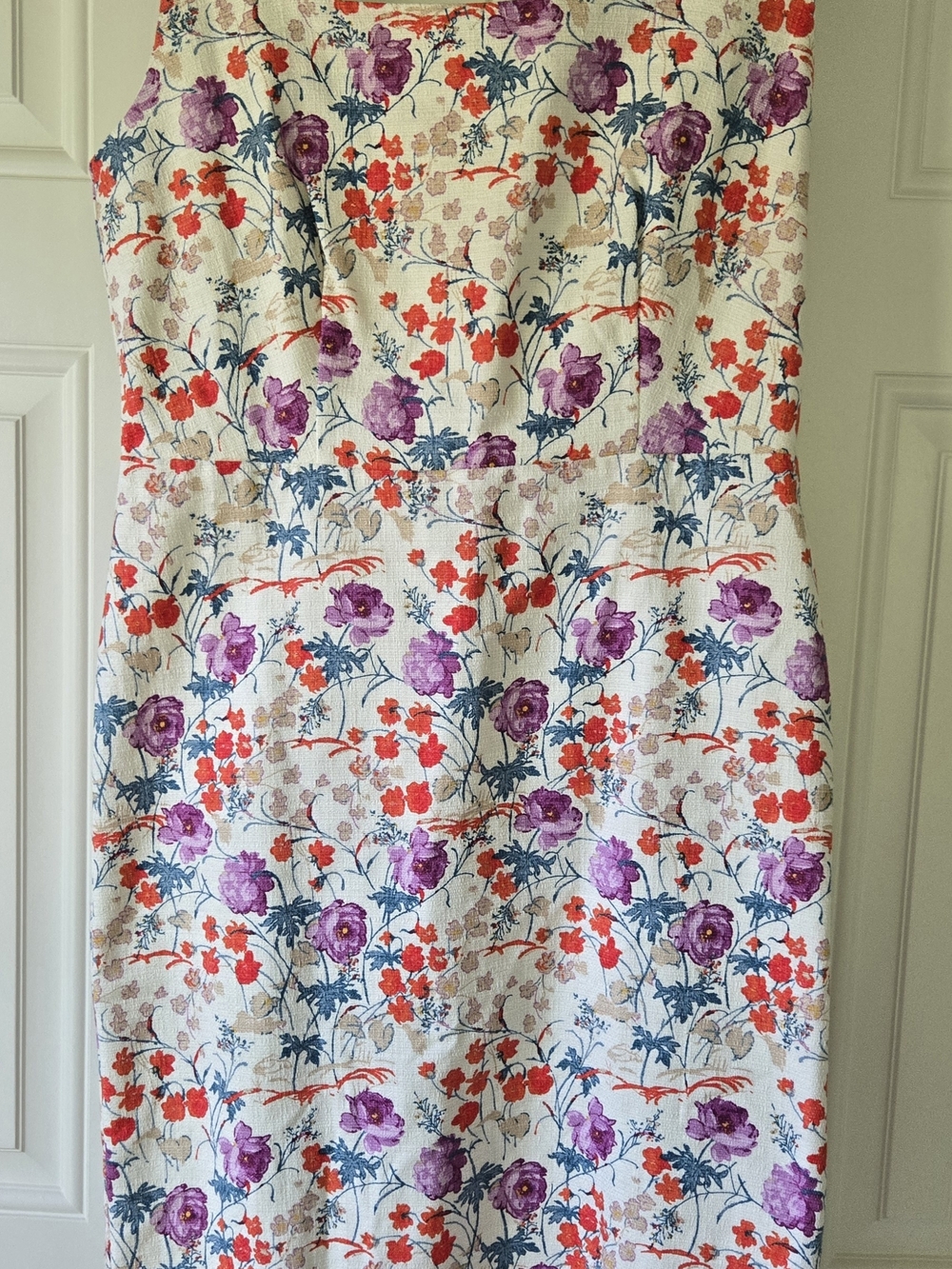 Ann Taylor NWT Floral Sheath Dress in Purple & Coral, Sz 4